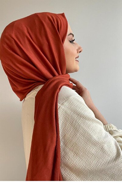Byedauzunlar Orange Combed Cotton Shawl