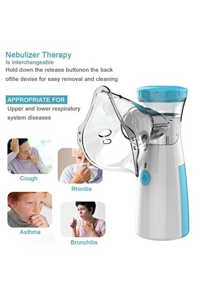 unbranded Generic Portable Nebulizer Machine - USB Rechargeable Handheld Mesh Inhaler for Adults & Children