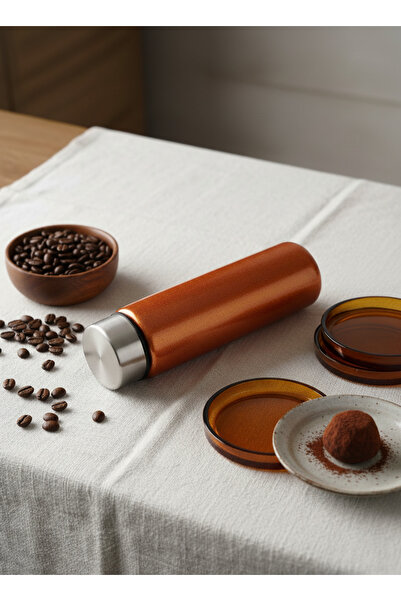 Blissra Silvery Glass Flask 550 ml |   Premium Lid, Leak-Proof & Healthy