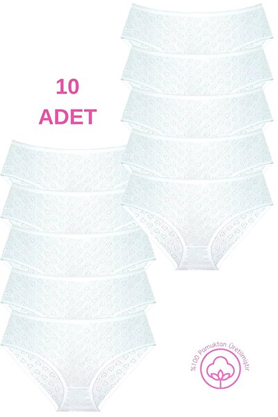 Newlilla 1506 Сердечкові 100% бавовняні 10-пакові жіночі трусики Bato