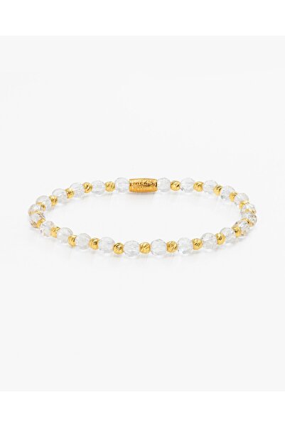 MEKS JEWELS 11,4 Karat Doğal Kristal Kuvars Taşlı Gümüş Bileklik