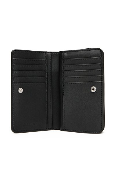 Calvin Klein Ck Re-Lock Medium Bifold Siyah Kadın Cüzdan