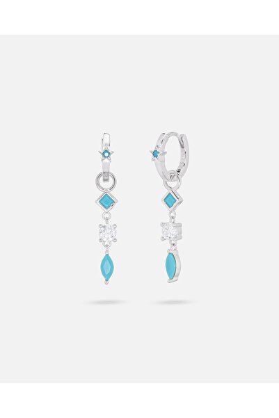 MEKS JEWELS Firuze Taşlı Gümüş Küpe