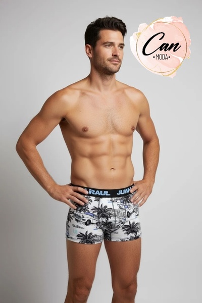 Juan Raul Hawaii Desenli Erkek Boxer - Db177