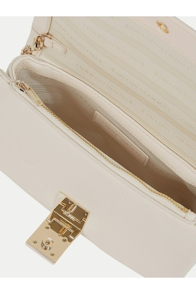 Tommy Hilfiger Women's Th Flap Chain Crossbody Bag - Beige
