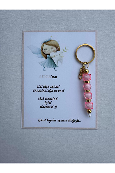 İ&DBABY 24 Adet Pembe Renk İsme Özel İlk Dişim Çıktı Diş Partisi Diş Buğdayı ...