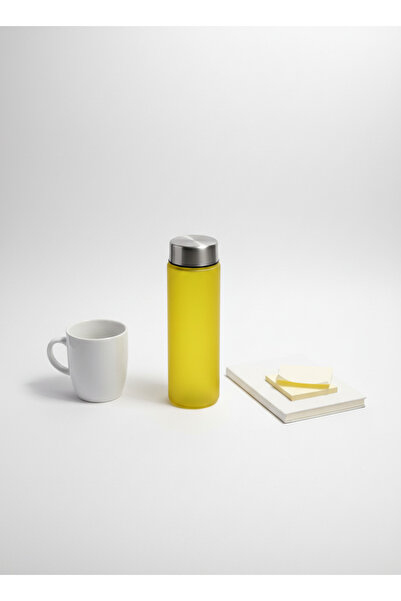 Blissra زجاجة ماء زجاجية غير لامعة سعة 550 مل - قارورة زجاجية شفافة ملونة غير لامعة