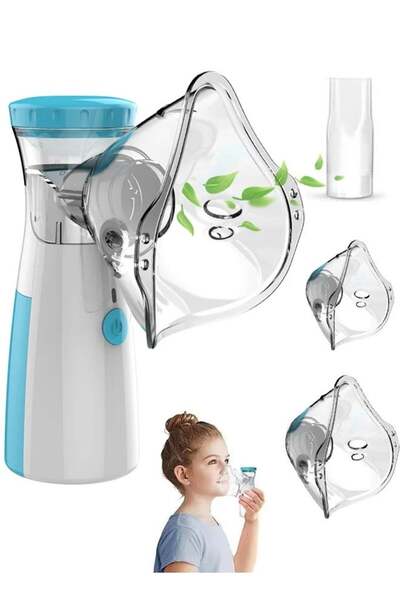 Generic Mini USB Rechargeable Portable Nebulizer for Adults & Kids - Handheld Ultrasonic, 2 Masks, 2 Atomiza