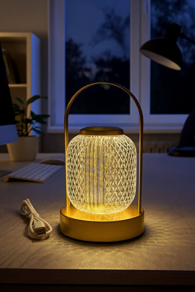 GOLD SILVER GS-4211 Kialed Şarjlı Dokunmatik Kristal Masa Lambası