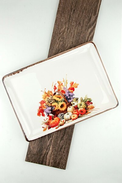 Bursa Porselen Dekor Retro Harvest Porcelain Tray