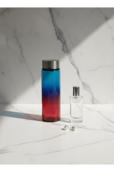 Blissra 550 Cc Double Color Glass Flask – Metal Lid, Leak-Proof Water Bottle