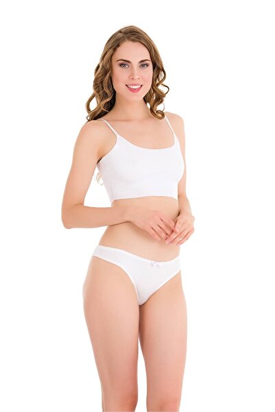 Newlilla 3232 Pachet de 6 chiloČi pentru femei din bumbac simplu Brazil