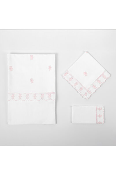 Gül Güler Bebek Nevresim Takımı Ayıcıklı Kanaviçe