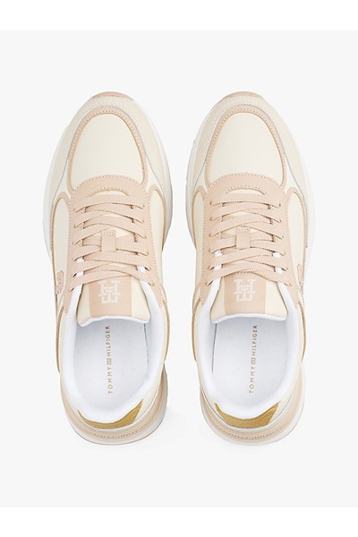 Tommy Hilfiger Kadın Kalın Tabanlı Marka Logolu Bağcıklı Pembe Sneaker FW0FW08325-TRY