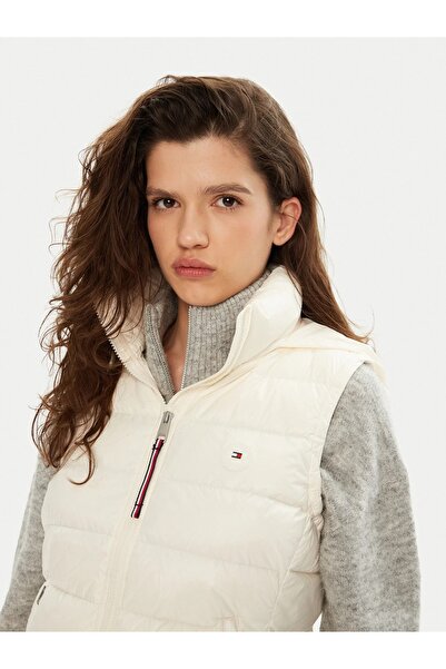Tommy Hilfiger Kadın Su İtici Şişme Yelek - Krem