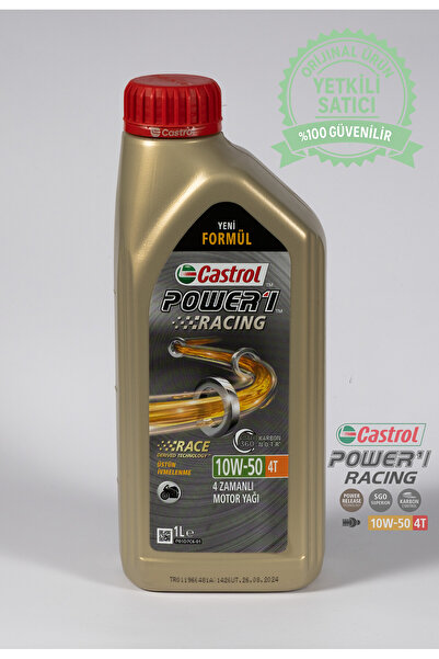 CASTROL Power 1 Racing 10w50 Yüksek Performans 4 Zamanlı Motor Yağı