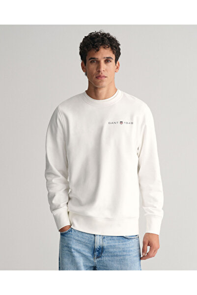 Gant Sweat Printed Graphic C Neck Sweater