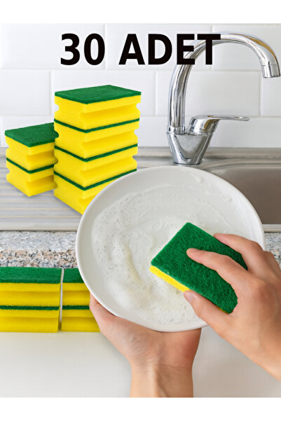 nistabolje 30 قطعة من إسفنج تنظيف الأطباق الاقتصادي الكلاسيكي المموج