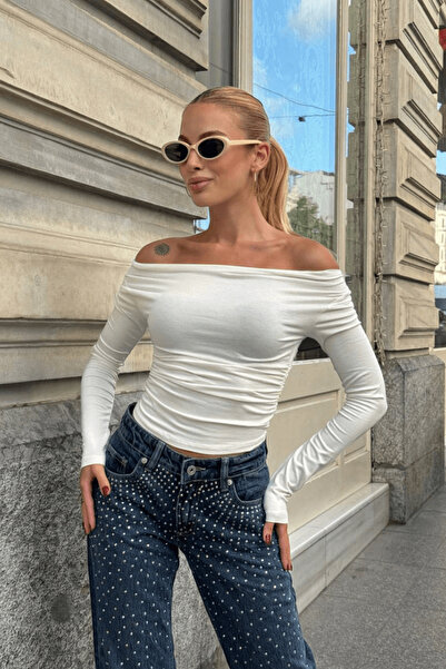 SEVENLINE Жіноча футболка з довгими рукавами, яку можна носити трьома способами