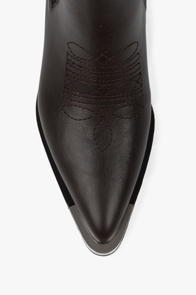 Shoeberry Kadın Stormi Kahve Cilt Kovboy Bot