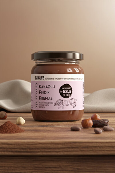 NATCUYZ Ketojenik Glutensiz Vegan Kakaolu Fındık Kreması 180 G