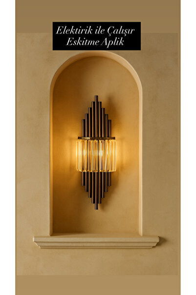 luxury modern aydınlatma Eskitme Renk Kristal Aplik Elektirikli