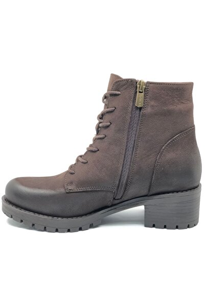 Venüs 3312k Kahve Nubuk Hakiki Deri Kadın Topuklu Bot