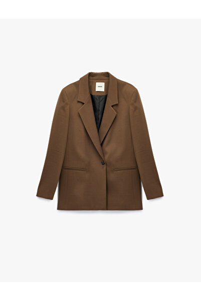 Koton Блейзър с вискозна смес, джобове с копчета и кръстосан яка