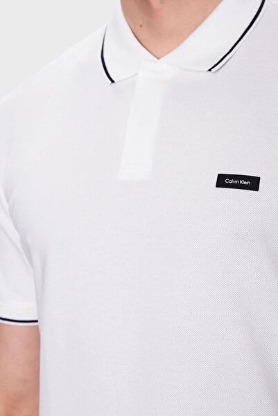 Calvin Klein Stretch Pıque Tippıng Slım Men's Polo T-shirt