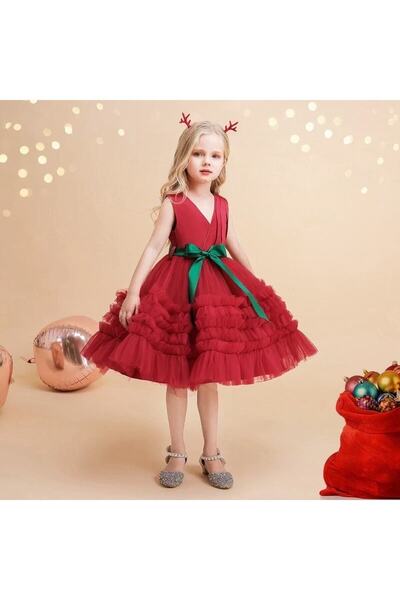 Asel Kids Rochie de Crăciun de designer pentru fete
