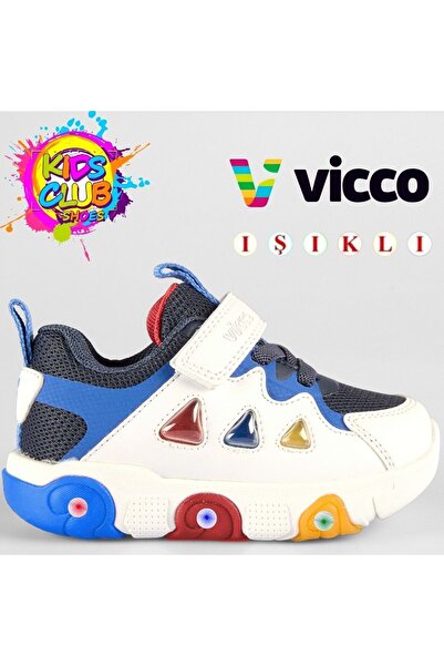 Vicco حذاء رياضي للأطفال مضاء من Phonex باللون الأزرق الداكن
