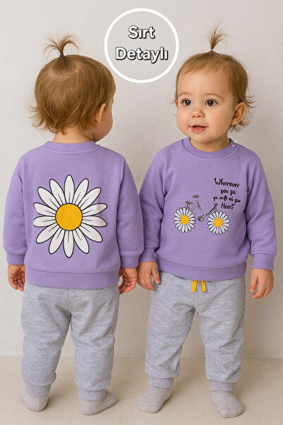 MyPrettyBaby مجموعة علوية سفلية مطبوعة على شكل دراجة من ديزي