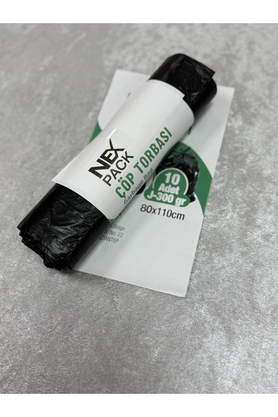 NEX PACK Jumbo Boy Çöp Poşeti 1 Adet Rulo (10'lu) 80x110 300 Gram Çöp Torbası