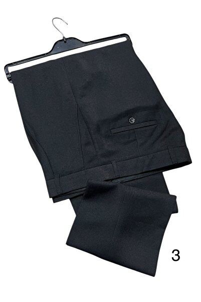 BugıStar MEVSİMLİK KUMAŞ PANTOLON,RAHAT KALIP ,PİLELİ ,BABA PANTOLONU. SİYAH.