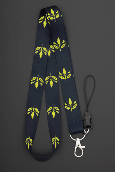 Apptakı Yaprak Desenli Yaka Kartı Aksesuar Boyun İpi Boyun Aski İpi Telefon A...