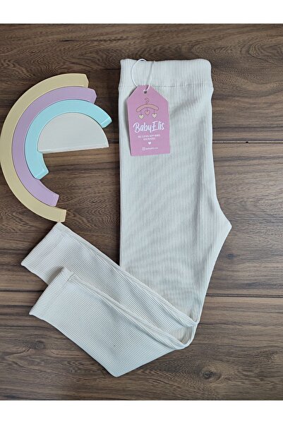 Babyelisco Fitilli çocuk tayt krem rengi kaşkorse