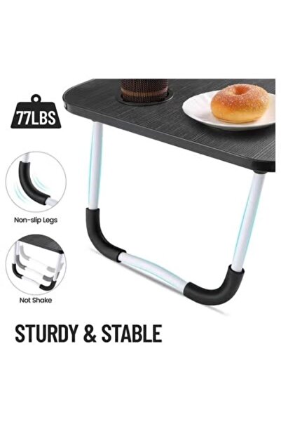 huitich Wood Multi-Purpose Laptop Desk For Study And Reading With Foldable Non-Slip Legs