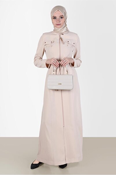 Alvina Beli̇ Büzgülü Fermuarli Pardesü 10545