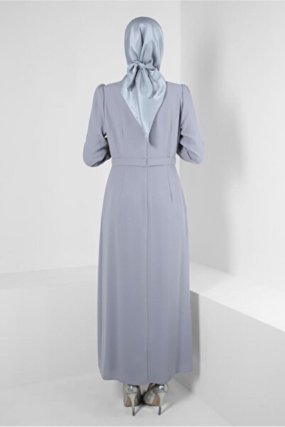 Alvina STYLE COLLAR STONE DETAIL DRESS 43542