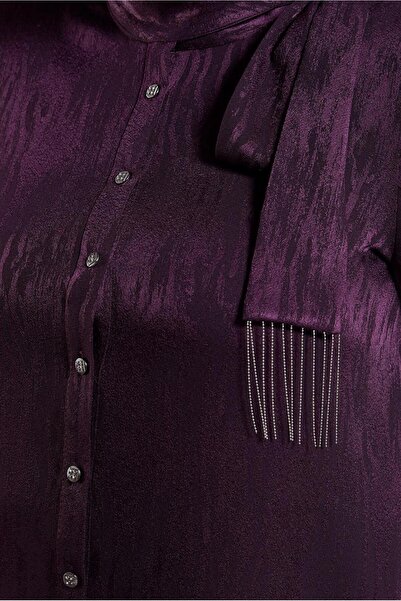 Alvina Binding Detailed Jacquard Tunic 20635