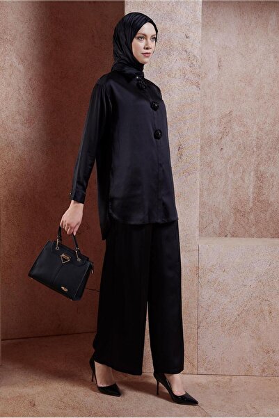 Alvina Satin Trousers Set - Model 44757