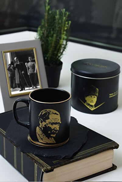 Keramika Gold Ay yıldız Özel Teneke Kutulu Atatürk Kupa 10 Cm