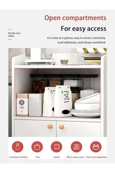 AGD Large capacity coffee cabinet, modern and simple home coffee corner, suitable for living room, offic