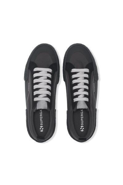 Superga 2660 Stripe Big Bumpers Block Unisex Gri-Siyah Bileksiz Sneaker