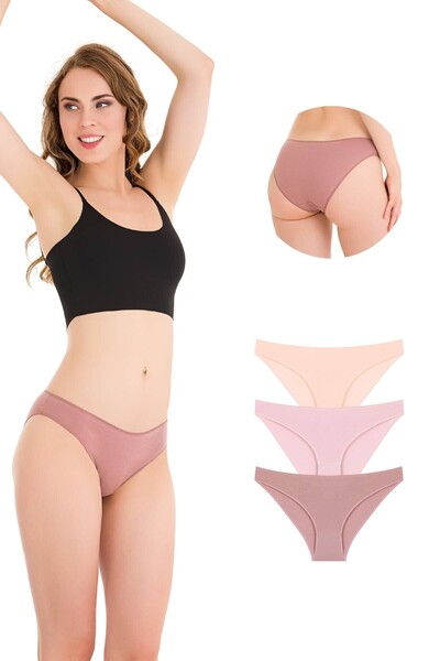 Newlilla 10010 Slip 3'lü Bikini Külot Paketi 10010-v6