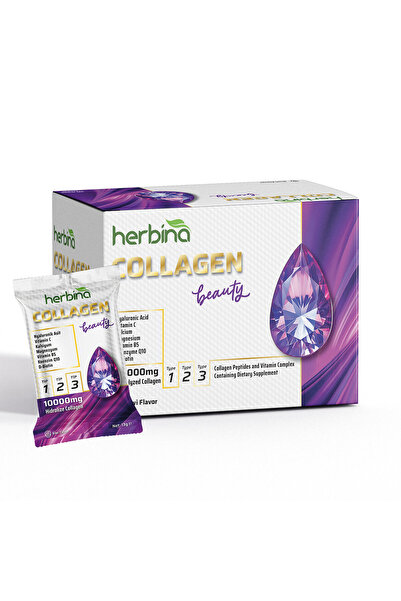 Herbina Tip 1 2 3 Kollajen Karışımı Kivi Aromalı 30'lu Kutu Kivi Aromalı