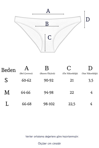 Newlilla 10010 Slip 3'lü Bikini Külot Paketi 10010-v1
