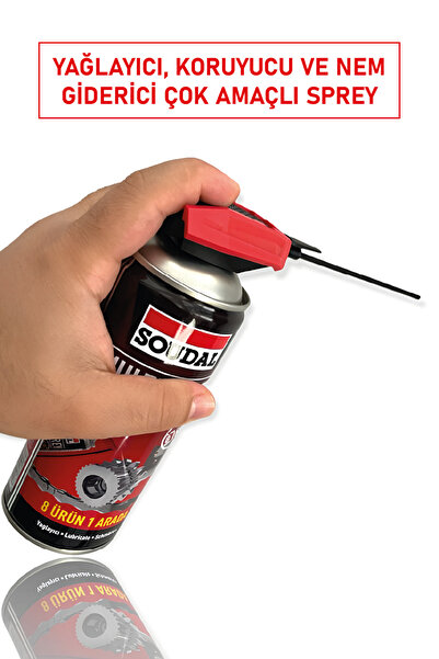 Soudal Kobra Başlıklı Multi Sprey | Pas Sökücü, Yağlayıcı ve Nem Giderici Tek Ürün (400 ml)