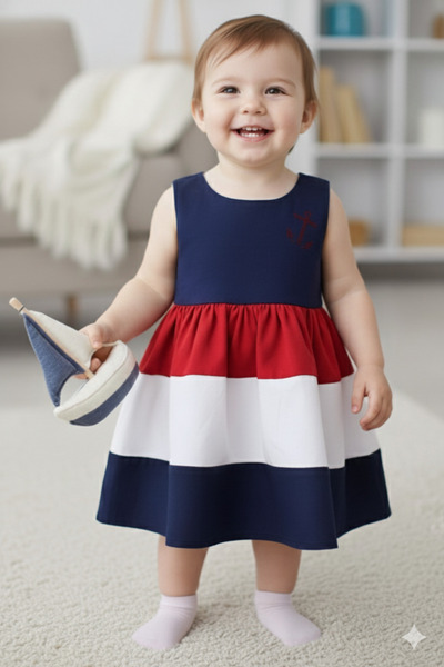 EYMİRGİYİM Rochie pentru fetiță de vară cu pălărie de paie și piatră, 2 ani, ...