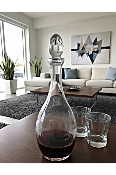 DECOSTYLE Paşabahçe Perla Pantograf Cam Karaf – Su & İçecek Sunum Şişesi | Bu...